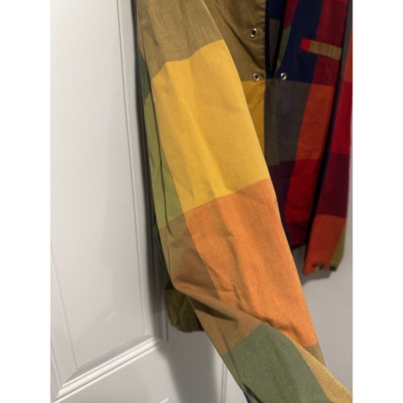 Vintage Men's Big T Fashions Colorblock Plaid Pullover Shirt S 60s NO STRING! - Picture 6 of 16